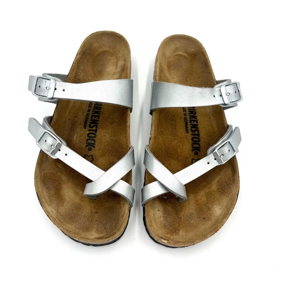 Birkenstock Mayari Bioko-Flor Silver Sandals - Picture 2 of 9
